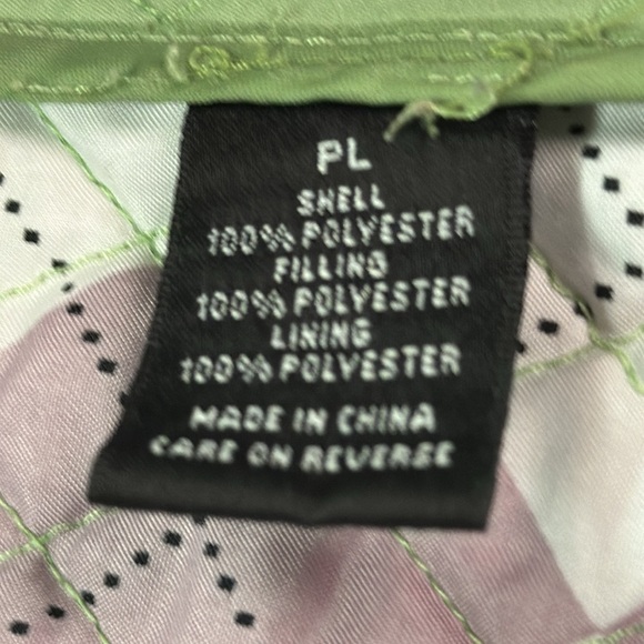 Briggs New York Apple Green Quilted Snap Closure Jacket PL - Picture 7 of 7